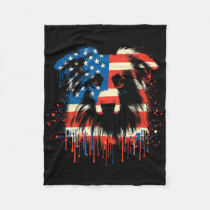 Paint Drip Australian Shepherd Amerikanische Usa-F Fleecedecke