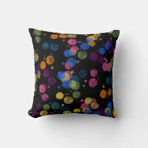 Paint Drops Throw Pillow Kissen