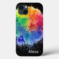 Paint Explosion auf schwarz