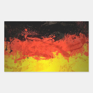 Paint Germany Flag Rechteckiger Aufkleber