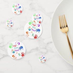 Paint Handdrucke Geburtstag mit Personalisiertem N Konfetti
