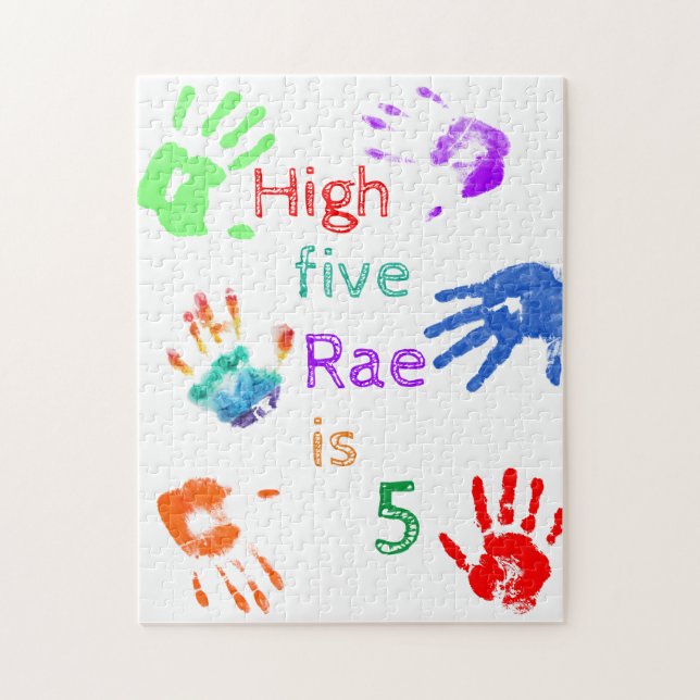 Paint Handprints Birthday with Personalized Name   (Vertikal)