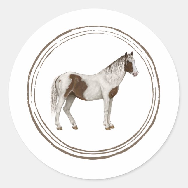 Paint Horse-Aufkleber Runder Aufkleber (Vorderseite)
