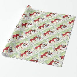 Paint Horse Baby Snowman im Schnee Weihnachten Geschenkpapier
