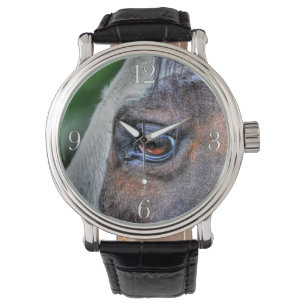 Paint Horse Eye Equine Foto Portrait Armbanduhr