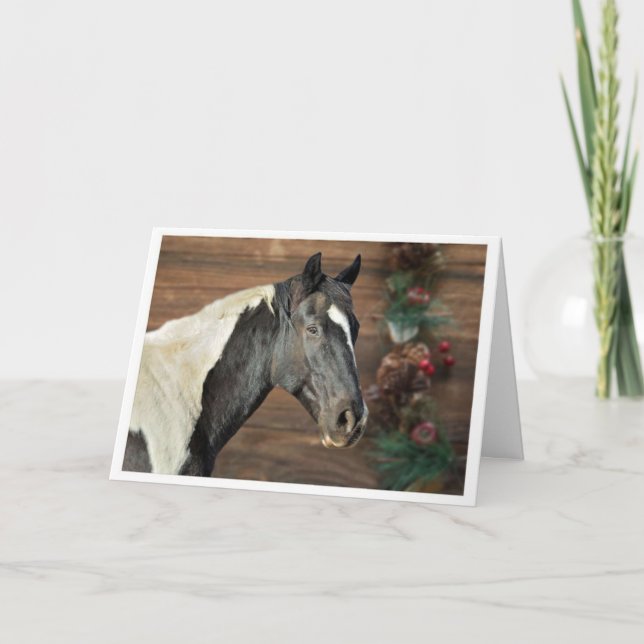 Paint Horse Frohe Weihnachtskarte Dankeskarte (Vorderseite)