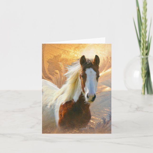 Paint Horse Gold Note Cartes (Devant)