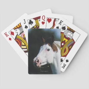 Paint Horse Kopfporträt 3 Spielkarten