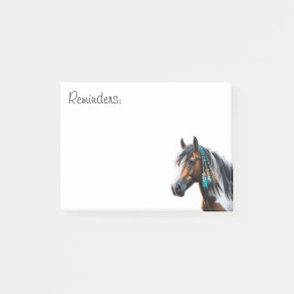 Paint Horse mit nativen Perlen Post-it Klebezettel