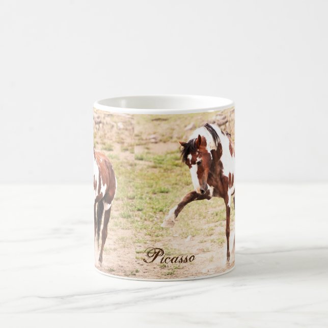 Paint Horse Picasso Photo Café Thé Mug (Centre)