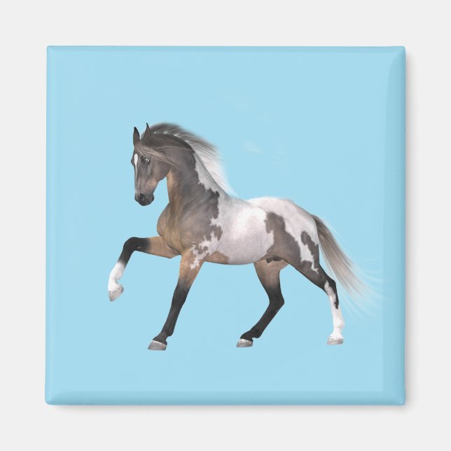 Paint Horse Running Magnet (Vorne)