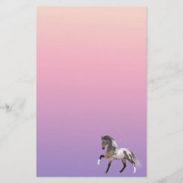 Paint Horse Running Pastel Stationery Paper Briefpapier