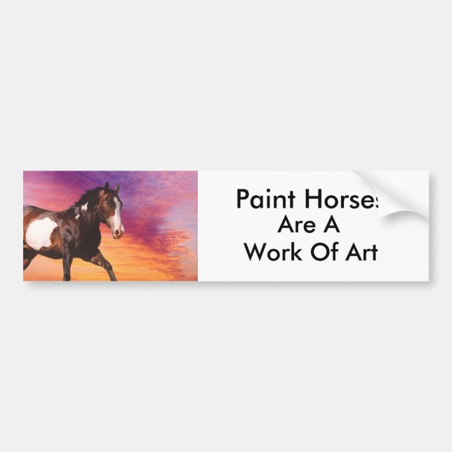 Paint Horse Sunrise Autoaufkleber (Vorne)