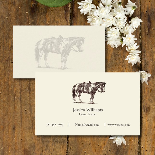 Paint Horse Western-Training Visitenkarten Visitenkarte (Von Creator hochgeladen)