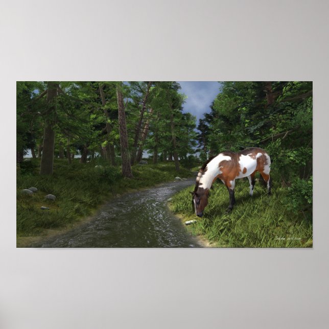 Paint Horst by Forest Stream Poster (Vorne)
