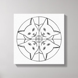 Paint It Kaleidoskop Katzen auf verschütteten Canv Leinwanddruck