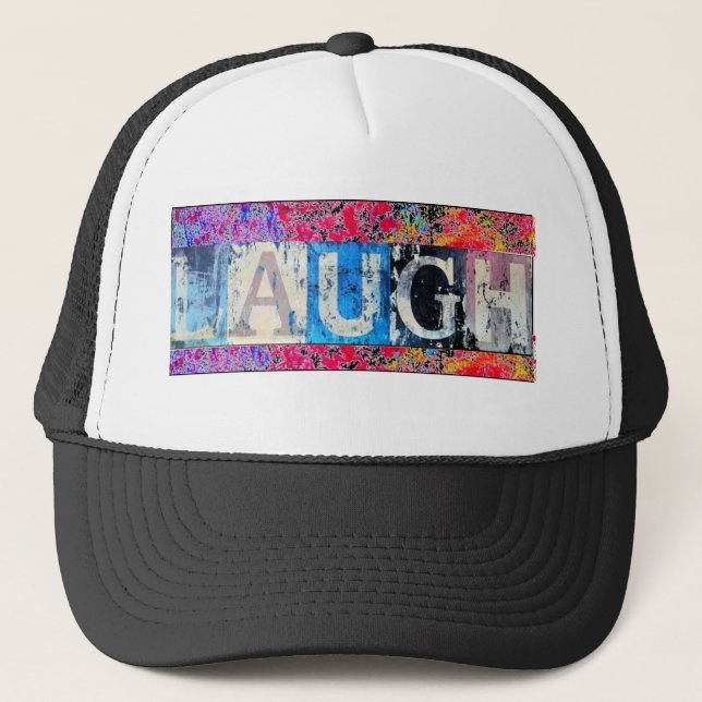 Paint Laugh Hat Truckerkappe (Vorderseite)
