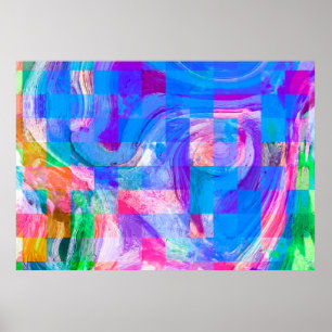 Paint like Graphic Illustration. Das schöne Farbgl Poster