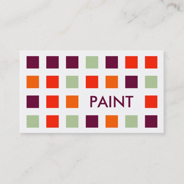 PAINT (Mod-Quadrate) Visitenkarte (Vorderseite)