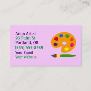Paint Palette Artist Business Cards Visitenkarte