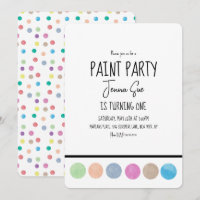 Paint Party Aquarell Palette Art Geburtstag