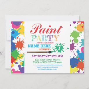 Paint Party Art Einladung jedes Alter Einladung