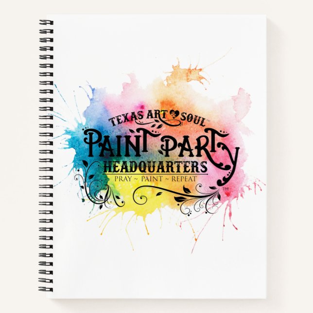 Paint Party Headquarters Journal Notizbuch (Vorderseite)