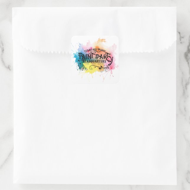 Paint Party Headquarters Stickers (Tasche)