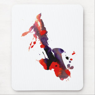 Paint Platsch Saxophon Mousepad