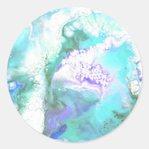 "Paint Pour" Runder Aufkleber