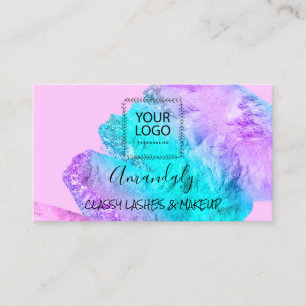 Paint Purple Pink beruflich Makeup Artist Logo Visitenkarte