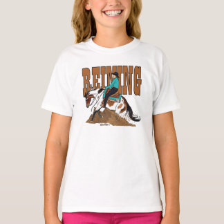 Paint Reining Horls Girls Ringer T - Shirt