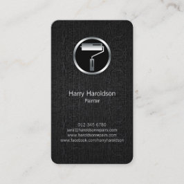 Paint Roller Brush Grunge Painter Business Card Visitenkarte