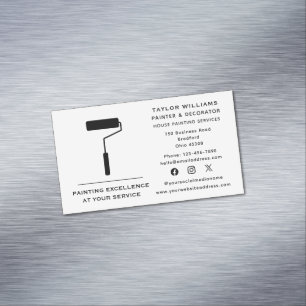 Paint Roller House Painting Services Social Media Magnetische Visitenkarte