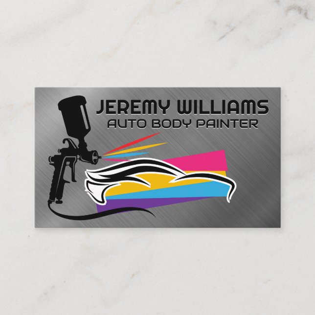 Paint Shop | Auto Spray Paint Logo Visitenkarte (Vorderseite)