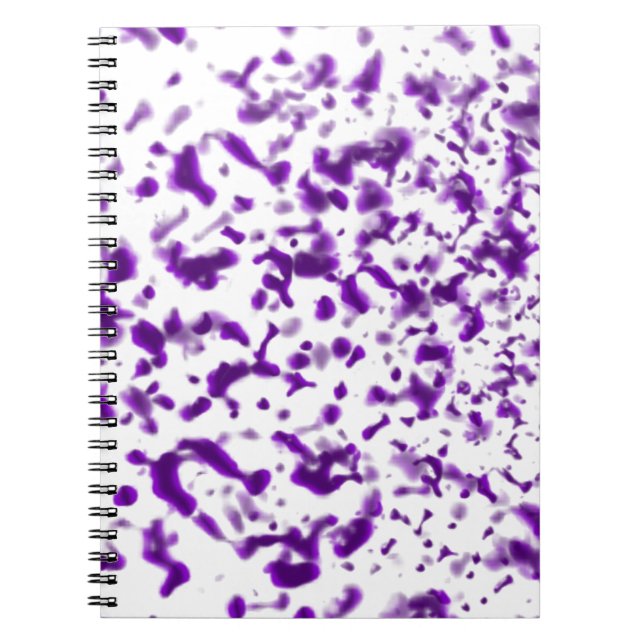 Paint Spatter Lila Notizblock (Vorderseite)