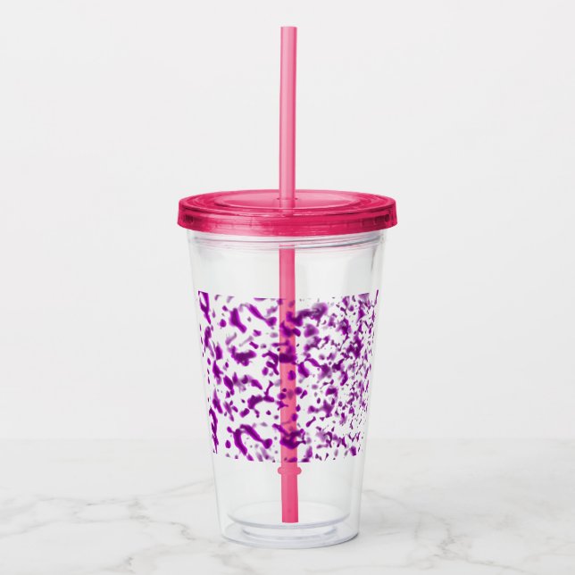 Paint Spatter Pink Acryltrinkbecher (Vorderseite)