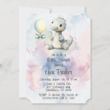 Paint Splash Adorable Dinosaur Babydusche