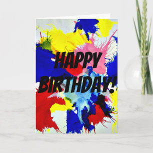 Paint Splash "Alles Gute zum Geburtstag!" Karte