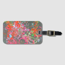 Paint splash art design étiquette bagage