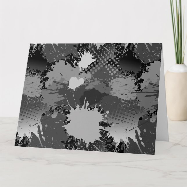 Paint Splash Muster 2 Dankeskarte (Vorderseite)