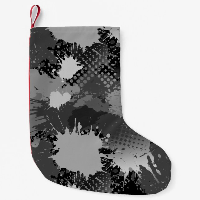 Paint Splash Muster 2 Kleiner Weihnachtsstrumpf (Vorderseite)
