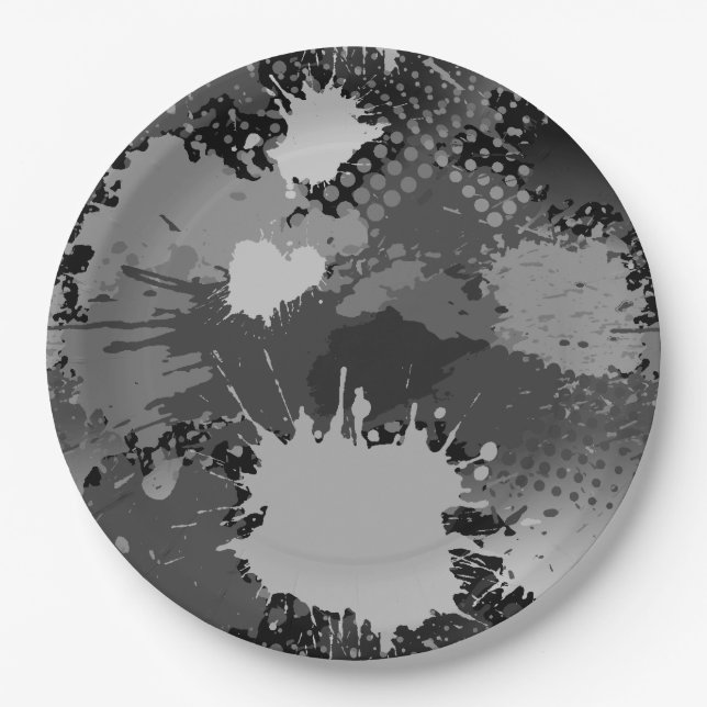 Paint Splash Muster 2 Pappteller (Vorderseite)