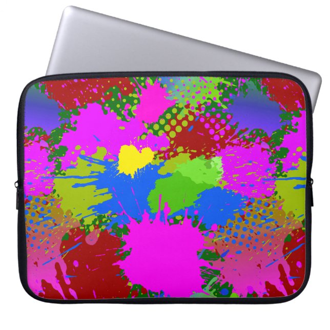 Paint Splash Muster 3 Laptopschutzhülle (Vorderseite)