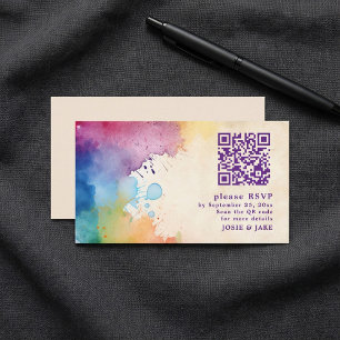Paint splash UAWG QR Code Enclosure Card Begleitkarte
