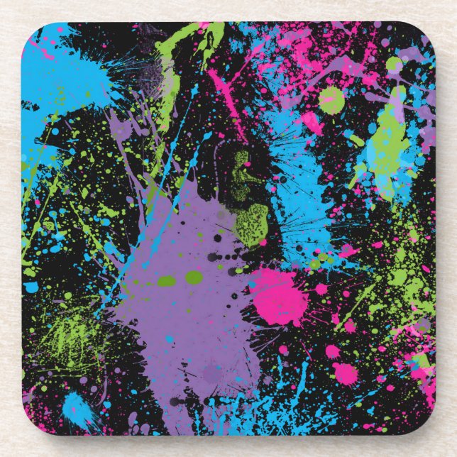 Paint Splater Getränkeuntersetzer (Vorderseite)