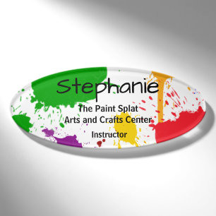 Paint Splats Personalisiert Namenschild