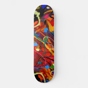 Paint Splatter Abstrait Skateboard