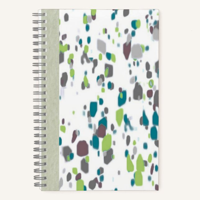 Paint Splatter Journal – Green, Blue & Purple Art (Recto)