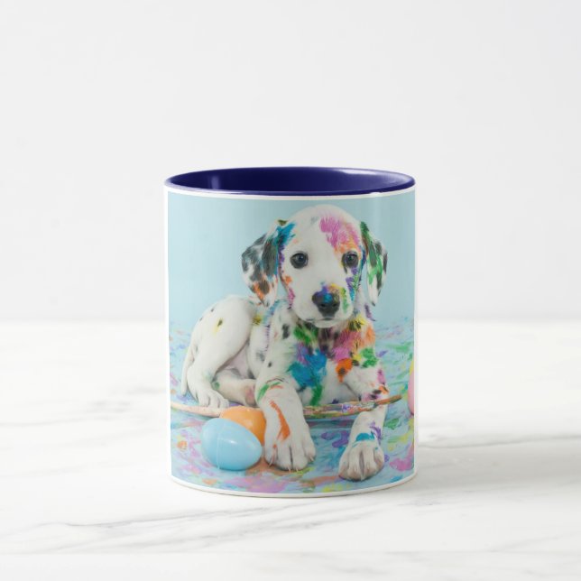 PAINT SPLATTERED DALMATINER ZWEI ZONIERTE TASSE. T TASSE (Zentrum)